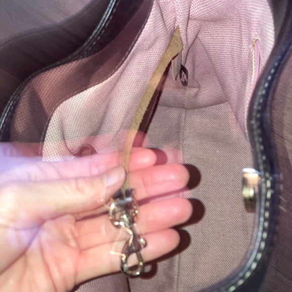 Dooney & Bourke Dark Brown Handbag with Gold Accents - Picture 6 of 7